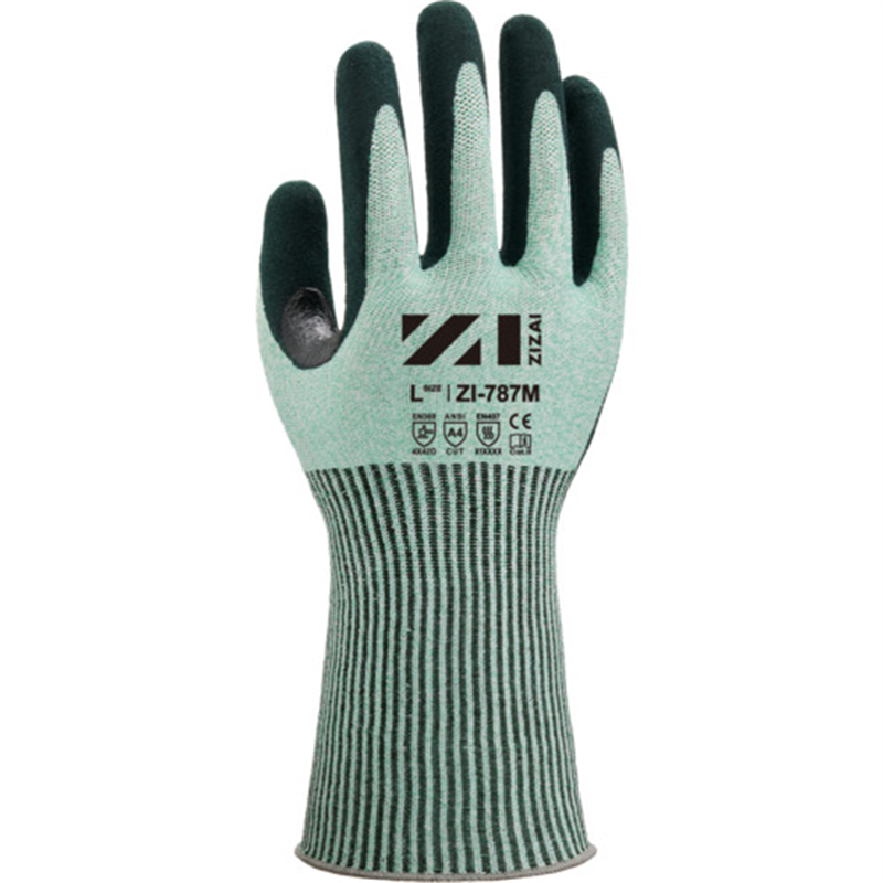 Weed 耐切創手袋 ZIZAI ZI-787M ニトリル特殊加工背抜き  手首丈ミディアムロングタイプ 13ゲージ LLサイズ(1P個装) 1双（ご注文単位1双）【直送品】