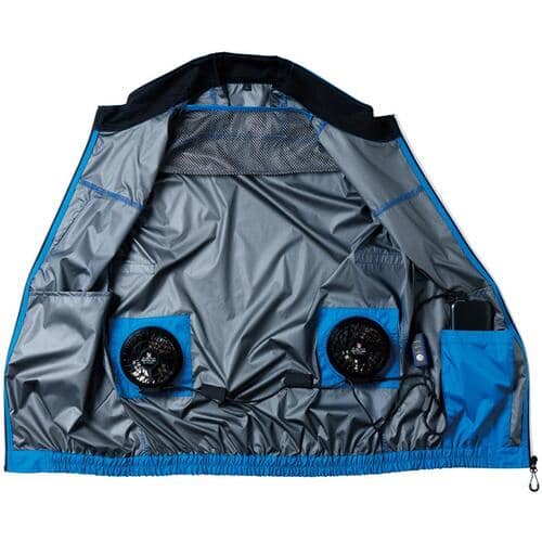 トラスコ中山 桑和 ファン付きベスト 19509 EFコンプリートセット ネイビー L 1枚（ご注文単位1枚）【直送品】