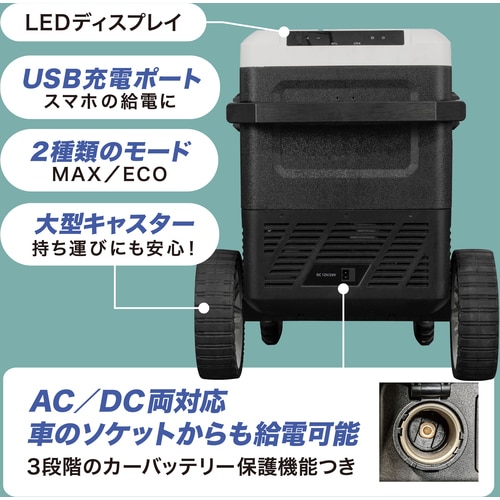 トラスコ中山 リンクサス ICEPORT(製氷機付きポータブル冷蔵冷凍庫)36L 1台(ご注文単位1台)【直送品】
