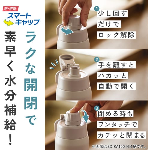 トラスコ中山 ZOJIRUSHI 水筒 ステンレスマグ 0.6L チャコールブラック 1個（ご注文単位1個）【直送品】