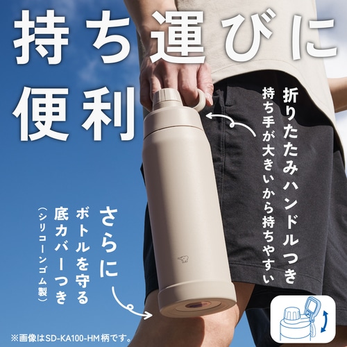 トラスコ中山 ZOJIRUSHI 水筒 ステンレスマグ 0.75L チャコールブラック 1個（ご注文単位1個）【直送品】