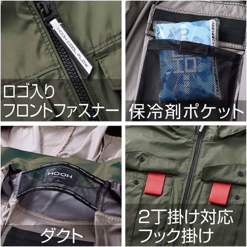 トラスコ中山 快適ウェア サイドファン半袖フードジャケット 4L ネイビー 1枚(ご注文単位1枚)【直送品】