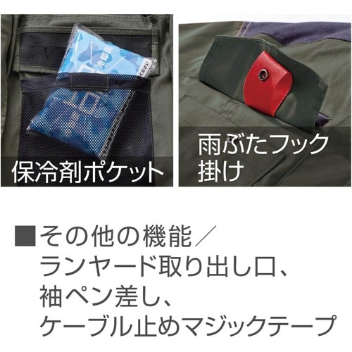 トラスコ中山 HONO 難燃サイドファン長袖ブルゾン L ネイビー 1枚(ご注文単位1枚)【直送品】