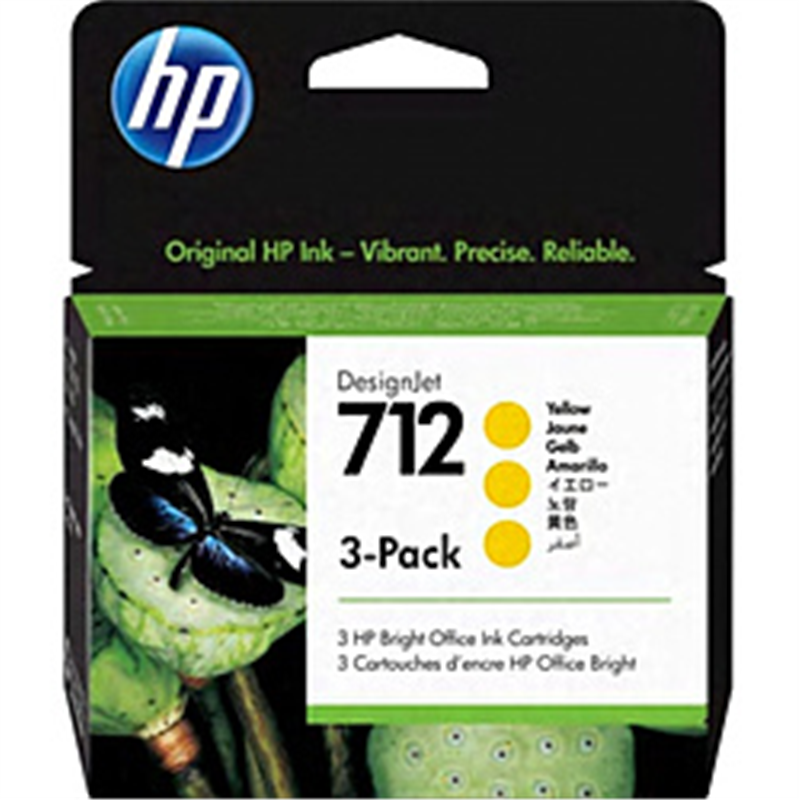 HP 純正プリンターインク HP712 イエロー 29ml×3 3ED79A 3ED79A 1個(ご注文単位1個)【直送品】