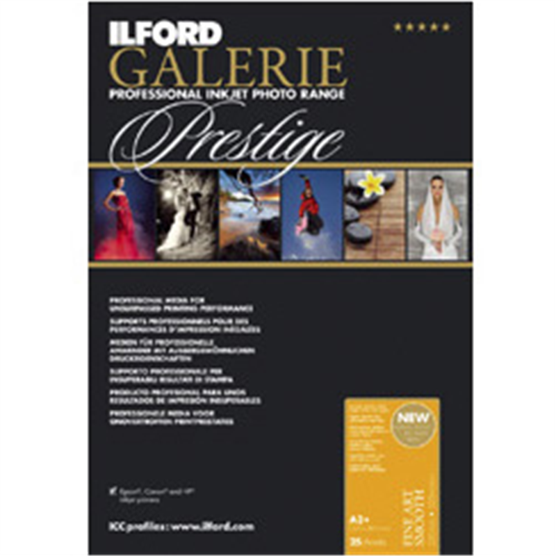 イルフォード ファインアートスムース 220g/m2 （A3+サイズ・25枚）　FINE ART SMOOTH　422233 422233 422233ｷﾞｬﾗﾘｰﾌﾟﾚｽﾃｰｼﾞ 1個（ご注文単位1個）【直送品】