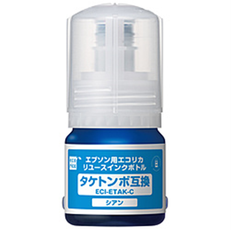 エコリカ 互換リサイクルインクボトル [エプソン TAK-C] タケトンボ互換 シアン ECI-ETAK-C ECIETAKC 1個（ご注文単位1個）【直送品】