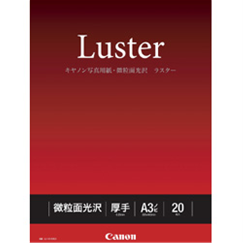 キヤノン プリンタ写真用紙（A3ノビサイズ・20枚）微粒面光沢 ラスター　LU-101A3N20 LU-101A3N20 LU101A3N20 1個（ご注文単位1個）【直送品】