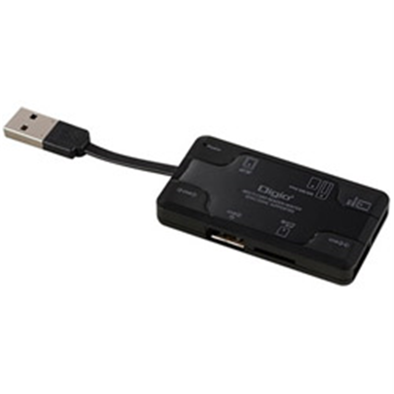 ナカバヤシ CRW-5M53BK マルチカードリーダー・ライター Digio2 ブラック ［USB2.0/1.1］ CRW5M53BK 1個（ご注文単位1個）【直送品】