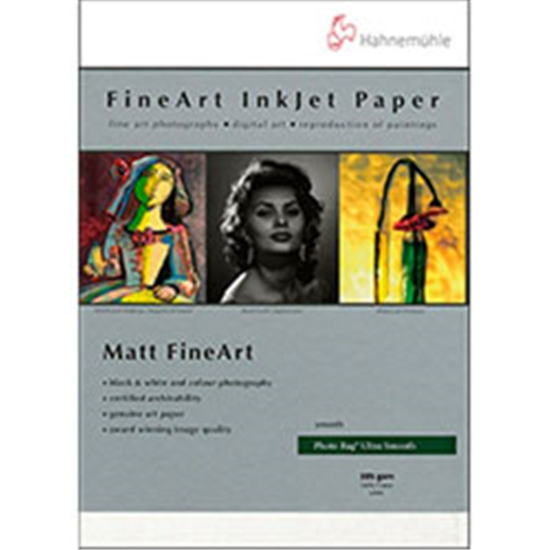 ハーネミューレ ハーネミューレ フォトラグウルトラスムース （A2サイズ・25枚）　430154 Photo Rag Ultra Smooth（フォトラグ ウルトラスムース） ホワイト 430154 430154ﾌｫﾄﾗｸﾞｳﾙﾄﾗｽﾑｰｽ 1個（ご注文単位1個）【直送品】