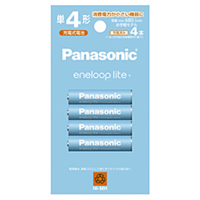 パナソニック 単4形ニッケル水素電池 / エネループ ライトモデル 4本パック   BK-4LCD/4H ［4本］ BK4LCD4H 1個（ご注文単位1個）【直送品】