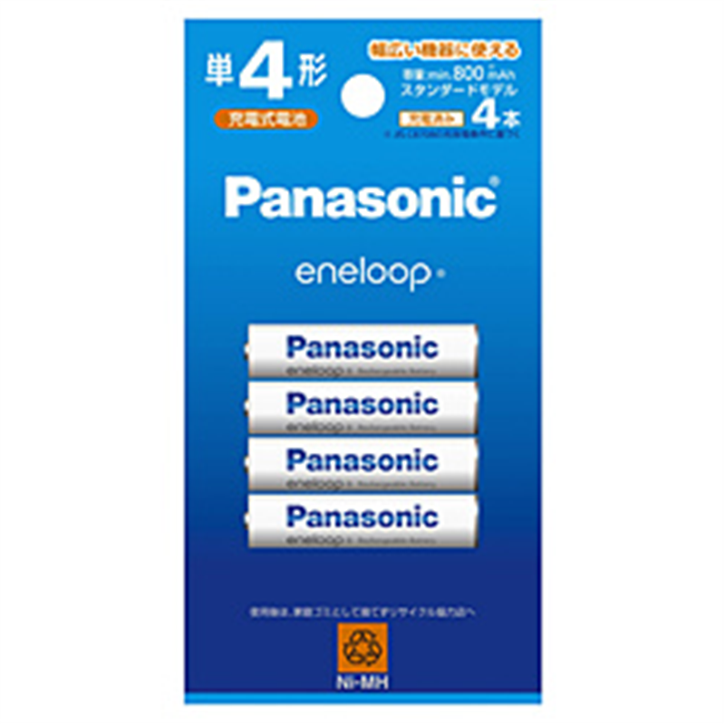 パナソニック 単4形ニッケル水素電池 / エネループ スタンダードモデル 4本パック   BK-4MCDK/4H ［4本］ BK4MCDK4H 1個（ご注文単位1個）【直送品】