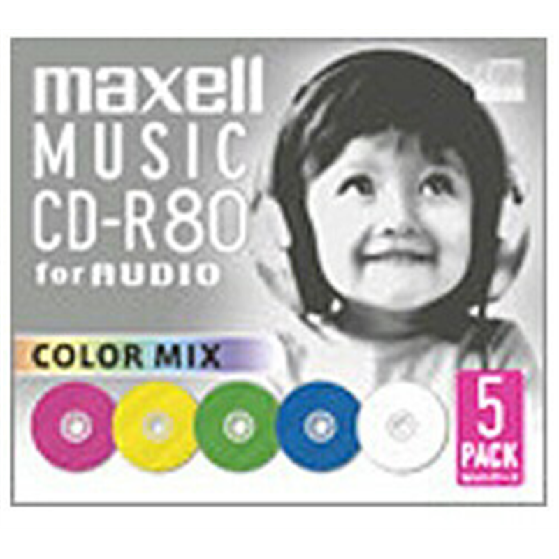 マクセル 音楽用CD-R CDRA80MIXS1P5S  ［5枚］ CDRA80MIXS1P5S 1個（ご注文単位1個）【直送品】