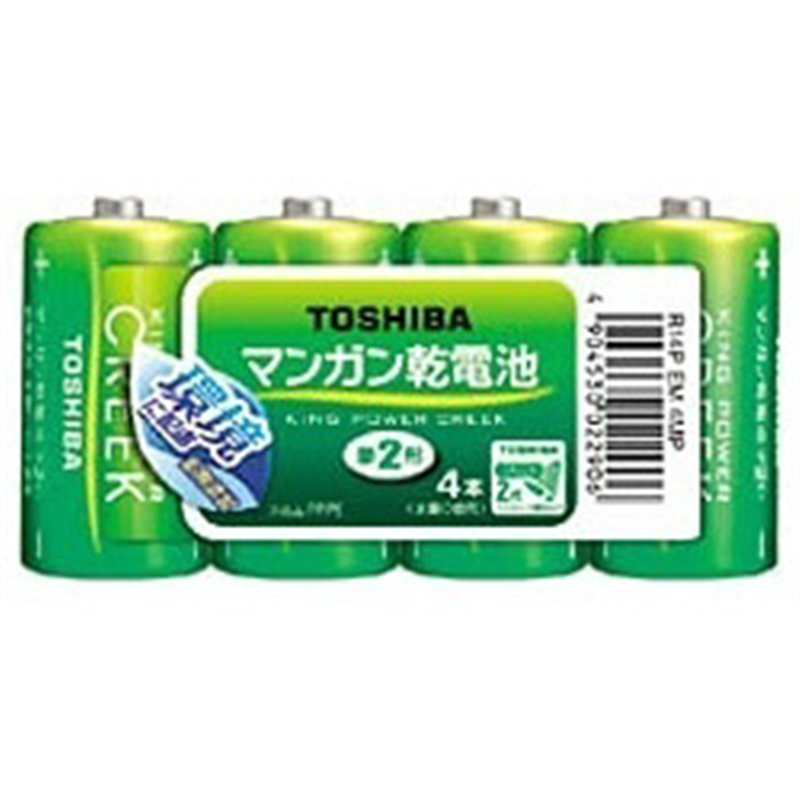 東芝 単2電池 R14P EM 4MP  ［4本 /マンガン］ R14PEM4MP 1個（ご注文単位1個）【直送品】