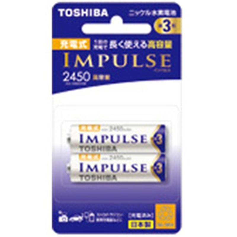 東芝 単3形 充電池 TNH-3AH  ［2本］ TNH3AH2P 1個（ご注文単位1個）【直送品】