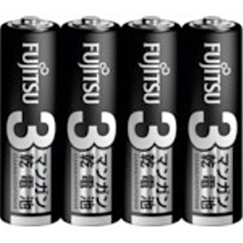富士通 マンガン乾電池　単3形　1.5V R6PU /4個パック   R6PU(4S)1196 ［4本 /マンガン］ R6PU4S 1個（ご注文単位1個）【直送品】