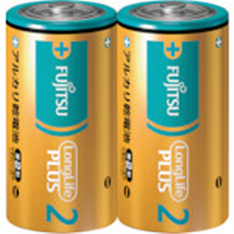 富士通 富士通アルカリ乾電池単2LongLifePlus2個パック   LR14LP2S LR14LP2S 1個（ご注文単位1個）【直送品】