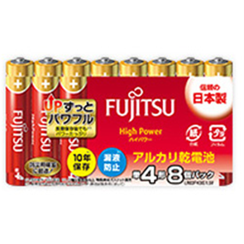 富士通 単4電池 LR03FH-8S  ［8本 /アルカリ］ LR03FH8S 1個（ご注文単位1個）【直送品】