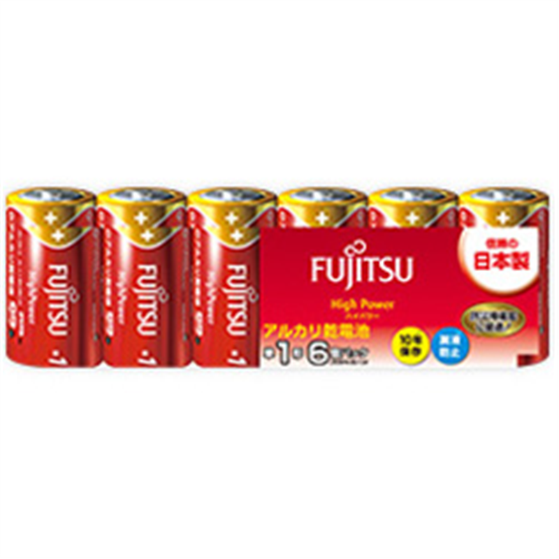 富士通 単1電池 LR20FH-6S  ［6本 /アルカリ］ LR20FH6S 1個（ご注文単位1個）【直送品】