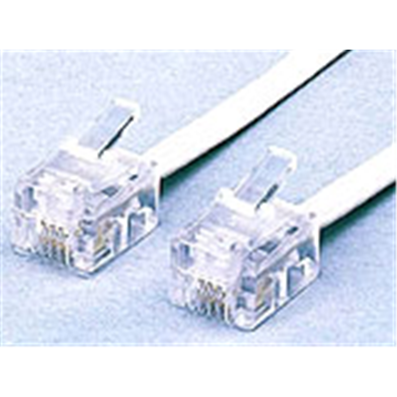 エレコム スリムモジュラケーブル ～ホワイト～（1m）　　MJ-1WH MJ1WH 1個（ご注文単位1個）【直送品】