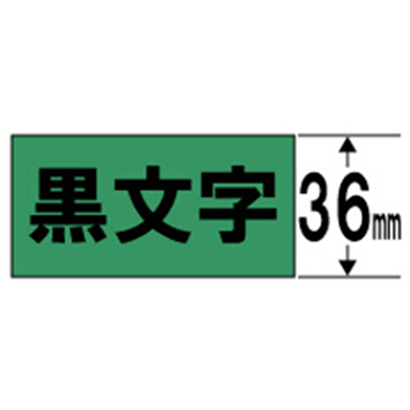 キングジム カラーラベル(パステル) テープ SC36G 緑 ［黒文字 /36mm幅］ SC36 1個（ご注文単位1個）【直送品】