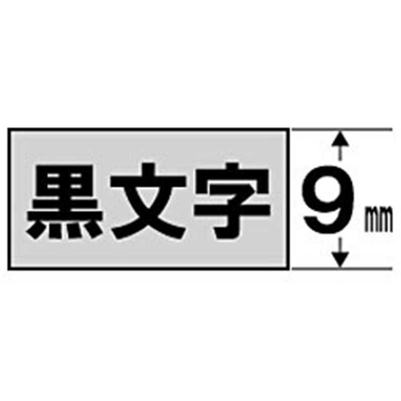 カシオ スタンダードテープ NAME LAND（ネームランド） 銀 XR-9SR ［黒文字 /9mm幅］ XR9SR 1個（ご注文単位1個）【直送品】