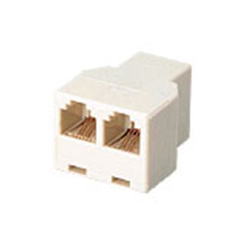 エレコム 2分岐アダプタ (ベージュ) AD-MJFBE ADMJFBE 1個(ご注文単位1個)【直送品】