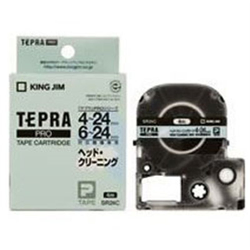 キングジム ヘッドクリーニングテープ(4~24mm対応) SR24C SR24C 1個(ご注文単位1個)【直送品】
