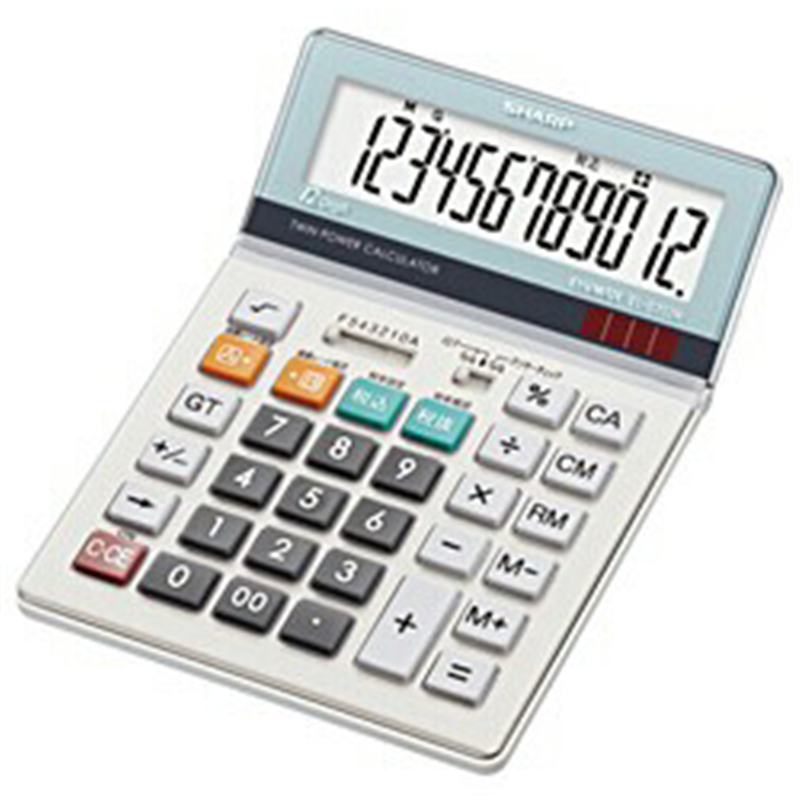 シャープ セミデスクタイプ電卓   EL-S752K-X ［12桁 /W税率非対応］ ELS752KX 1個（ご注文単位1個）【直送品】