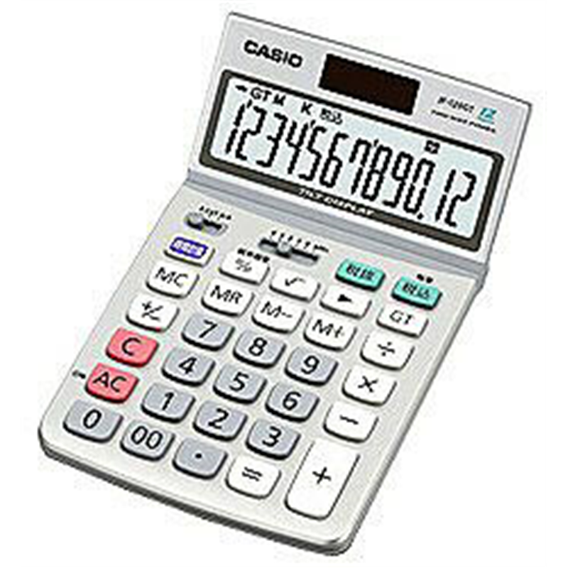 カシオ ジャストタイプ電卓   JF-120GT-N ［12桁 /W税率非対応］ JF120GTN 1個（ご注文単位1個）【直送品】
