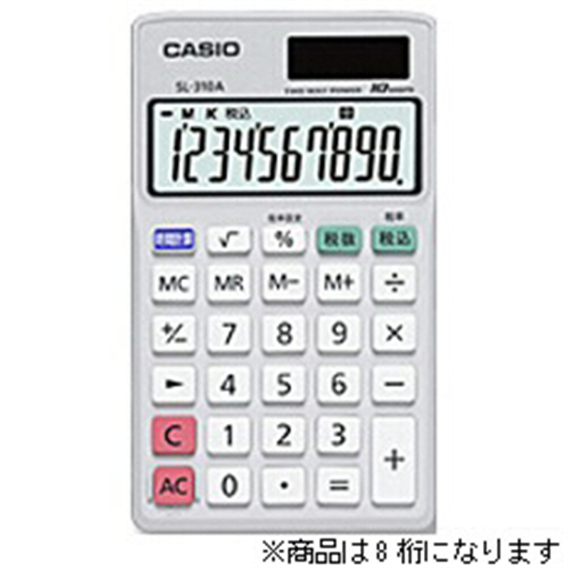 カシオ 手帳型電卓   SL-300A-N ［8桁 /W税率非対応］ SL300AN 1個（ご注文単位1個）【直送品】