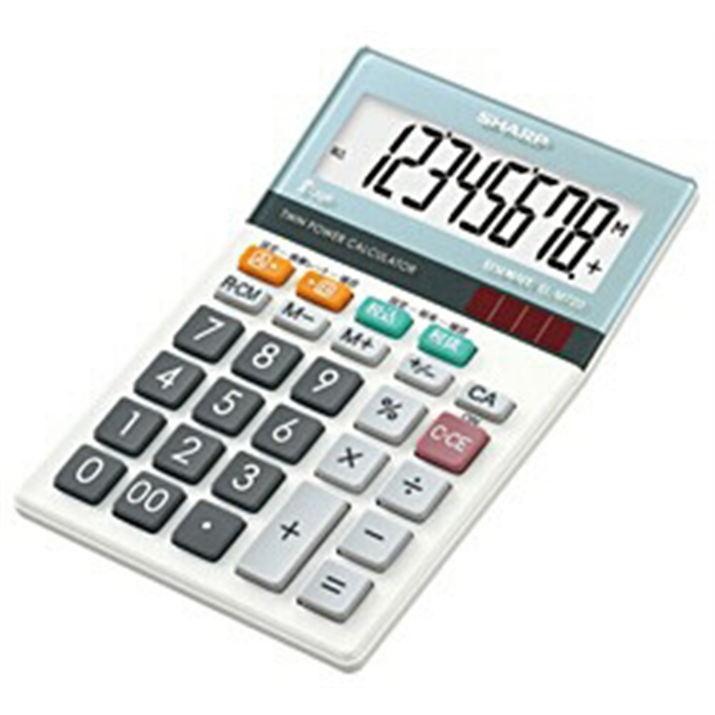 シャープ グラストップデザイン電卓   EL-M720-X ［8桁 /W税率非対応］ ELM720X 1個（ご注文単位1個）【直送品】