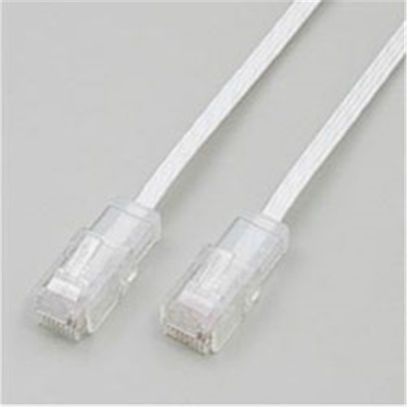 ELPA LAN/テレホン兼用フラットケーブル (1m/ホワイト/フラット) TEW-F010 TEWF010 1個(ご注文単位1個)【直送品】
