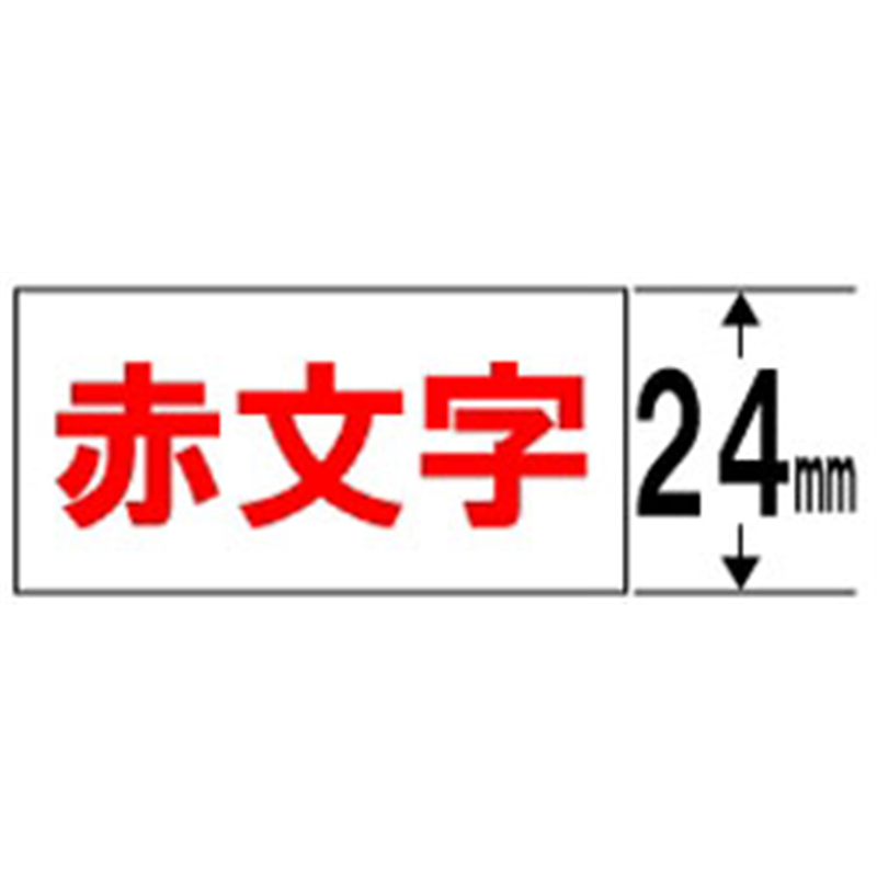 ブラザー 【ブラザー純正】ピータッチ ラミネートテープ TZe-252 幅24mm (赤文字/白) TZe TAPE 透明 TZe-252 ［赤文字 /24mm幅］ TZE252 1個（ご注文単位1個）【直送品】