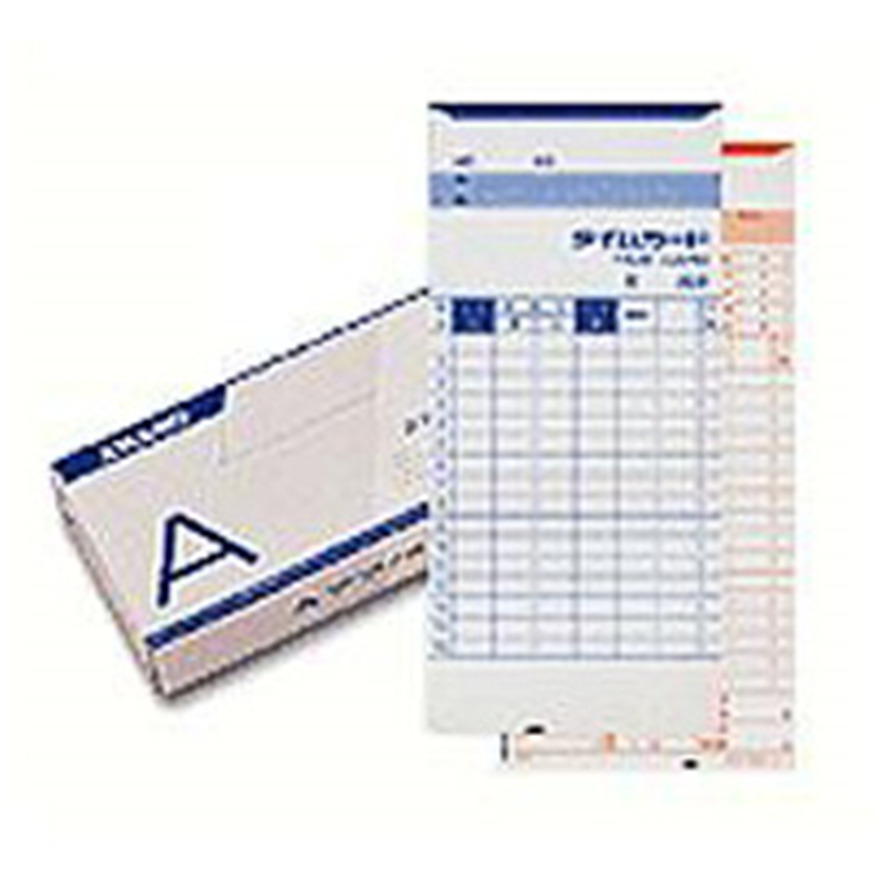 アマノ タイムレコーダー用 タイムカードA (100枚入) ﾀｲﾑｶｰﾄﾞA 1個（ご注文単位1個）【直送品】