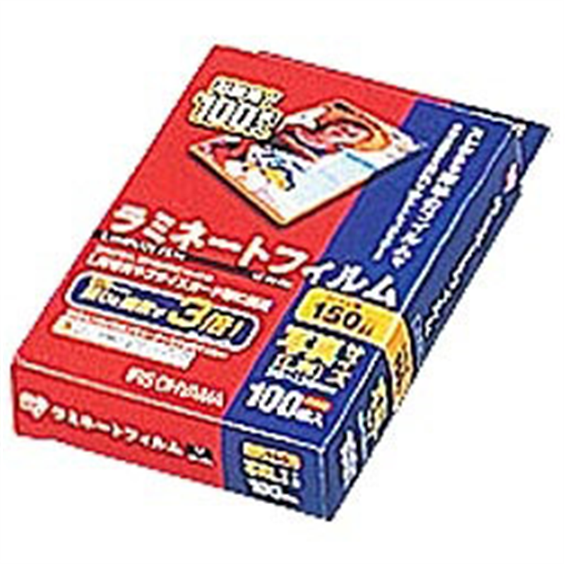 アイリスオーヤマ ラミネートフィルム 150ミクロン 写真Lサイズ LZ5PL100 1個(ご注文単位1個)【直送品】