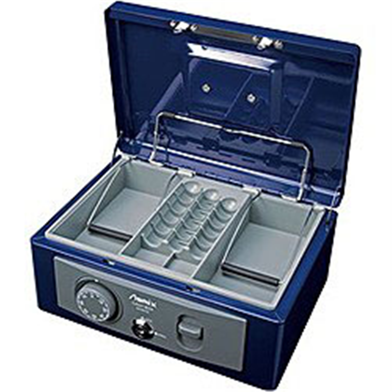 アスカ 手提金庫 A5サイズ MCB370 ブルー ［鍵式＋ダイヤル式］ MCB370 1個（ご注文単位1個）【直送品】