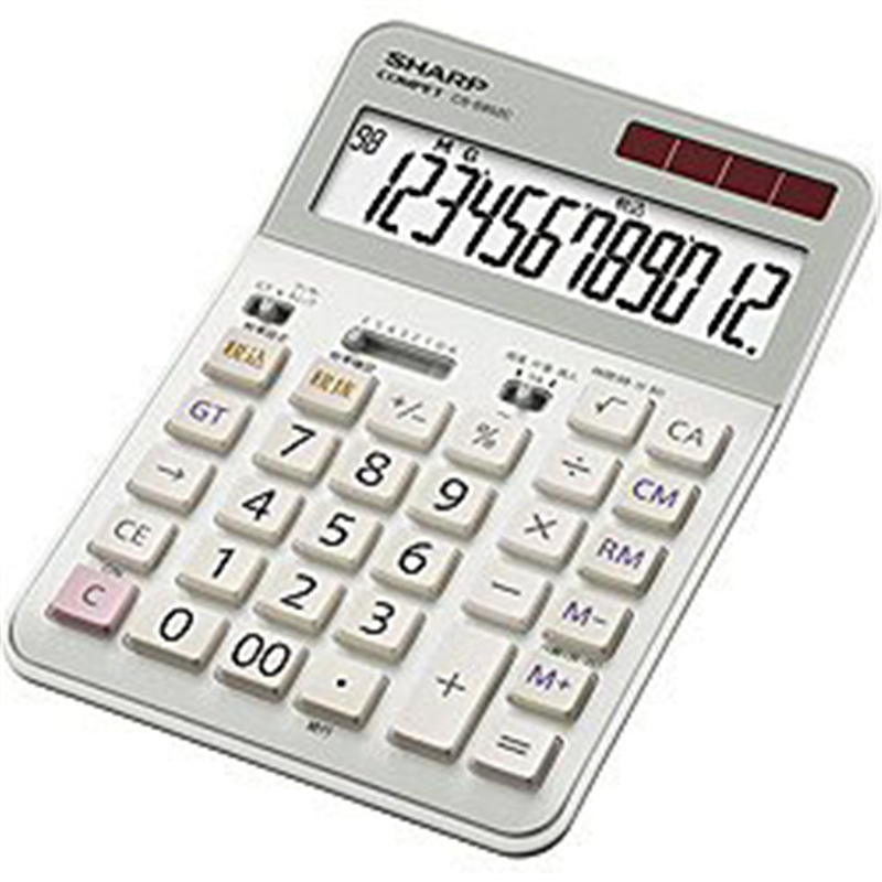 シャープ 実務電卓 セミデスクトップ  CS-S952C-X ［12桁 /W税率非対応］ CSS952CX 1個（ご注文単位1個）【直送品】