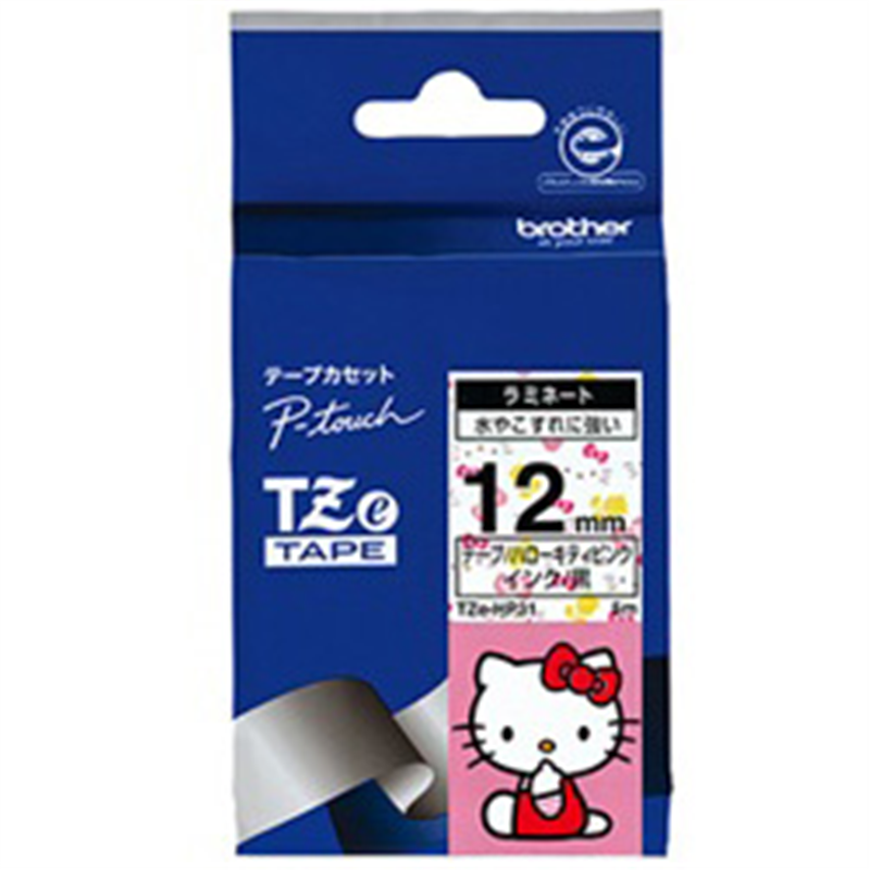 ブラザー 【ブラザー純正】ピータッチ ラミネートテープ TZe-HP31 幅12mm (黒文字/ハローキティピンク) TZe TAPE ハローキティピンク TZe-HP31 ［黒文字 /12mm幅］ TZEHP31 1個（ご注文単位1個）【直送品】
