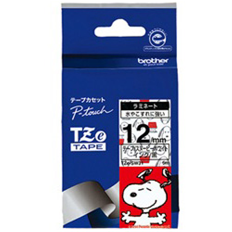 ブラザー 【ブラザー純正】ピータッチ ラミネートテープ TZe-SW31 幅12mm (黒文字/スヌーピーホワイト) TZe TAPE スヌーピーホワイト TZe-SW31 ［黒文字 /12mm幅］ TZESW31 1個（ご注文単位1個）【直送品】