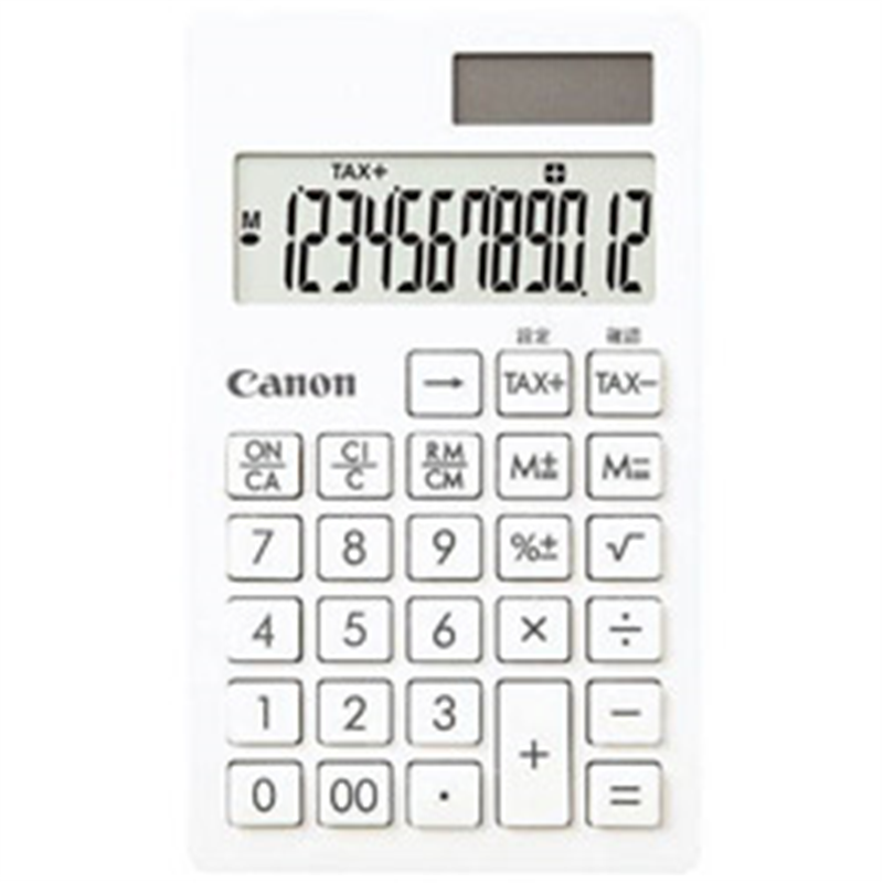 キヤノン 電卓 シンプルスマートシリーズ ピュアホワイト SI-12T SOB ［12桁 /W税率非対応］ SI12TSOB 1個（ご注文単位1個）【直送品】
