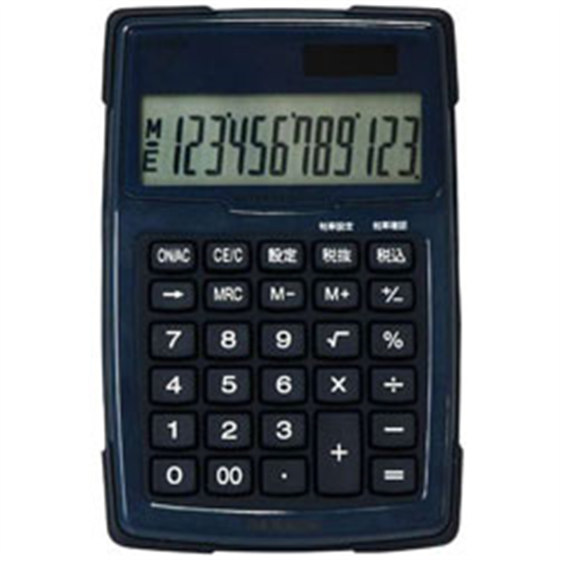 ナカバヤシ 電卓デスクトップ 防水タイプSサイズ  ブルー ECD-WR01BL ［12桁 /W税率非対応］ ECDWR01BL 1個（ご注文単位1個）【直送品】