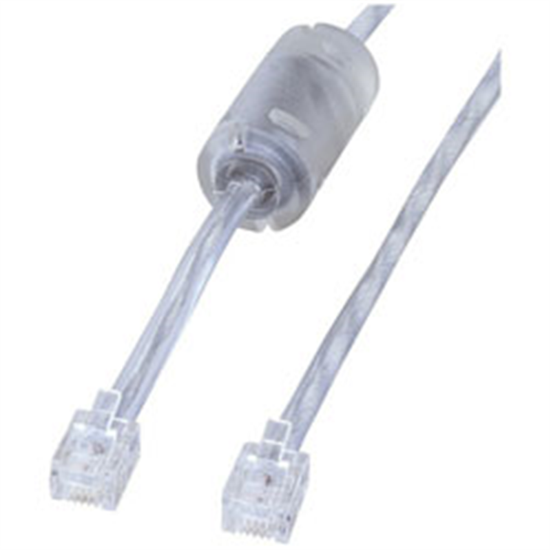 サンワサプライ コア付シールドツイストモジュラーケーブル（シルバー・15m） TEL-FST-15N2 TELFST15N2 1個（ご注文単位1個）【直送品】