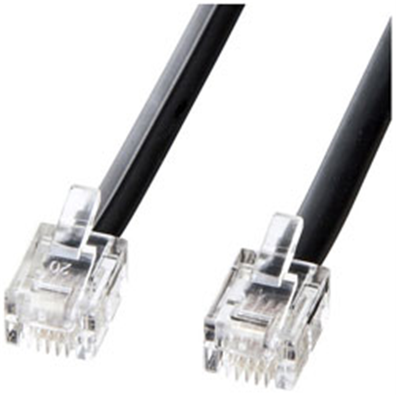 サンワサプライ モジュラーケーブル（ブラック・10m）   TEL-N1-10BKN2 TELN110BKN2 1個（ご注文単位1個）【直送品】