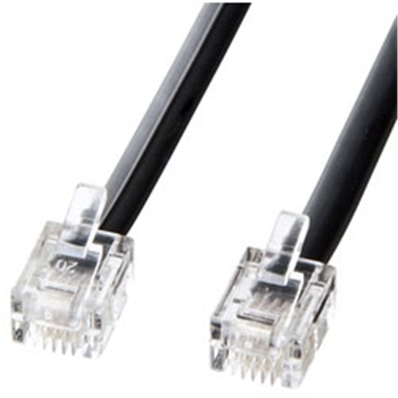 サンワサプライ モジュラーケーブル（ブラック・1m）　TEL-N1-1BKN2 TELN11BKN2 1個（ご注文単位1個）【直送品】