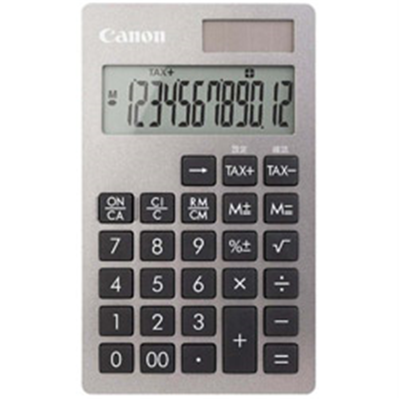 キヤノン ビジネス電卓 ビジネス向け手帳シリーズ 銀 KS-12T-SL ［12桁 /W税率非対応］ KS12TSLSOB 1個（ご注文単位1個）【直送品】
