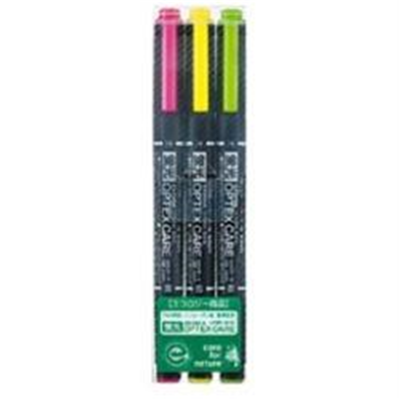 ゼブラ [蛍光ペン] 蛍光オプテックス ケア 3色シース WKCR1-3C WKCR13C 1個（ご注文単位1個）【直送品】