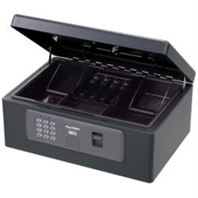 日本アイエスケイ 手提金庫 A4 H-36E ダークグレー ［テンキー式］ H36Eﾀﾞｰｸｸﾞﾚｰ 1個（ご注文単位1個）【直送品】