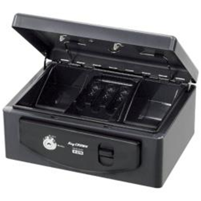 日本アイエスケイ 手提金庫 A5 H-27K ダークグレー ［鍵式］ H27Kﾀﾞｰｸｸﾞﾚｰ 1個（ご注文単位1個）【直送品】