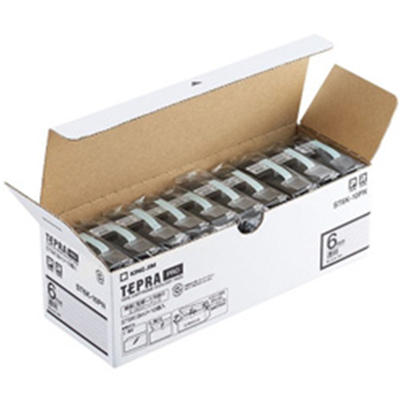 キングジム PROテープエコパック 10個入り ST6K-10PN 透明 ［黒文字 /6mm幅］ ST6K10PN 1個（ご注文単位1個）【直送品】