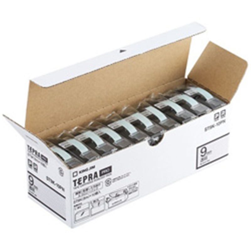 キングジム PROテープエコパック 10個入り ST9K-10PN 透明 ［黒文字 /9mm幅］ ST9K10PN 1個（ご注文単位1個）【直送品】